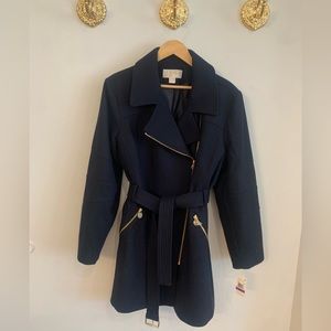 Michael Kors Navy Wool Coat size XXL